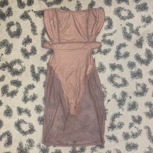 Sparkly Fashionnova backless dress